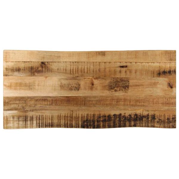 Плот за маса, жив ръб, 100x40x2,5 см, масивно дърво грубо манго