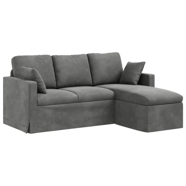 Диван Тъмен сив 178 x 134 x 80 см Кадифе
