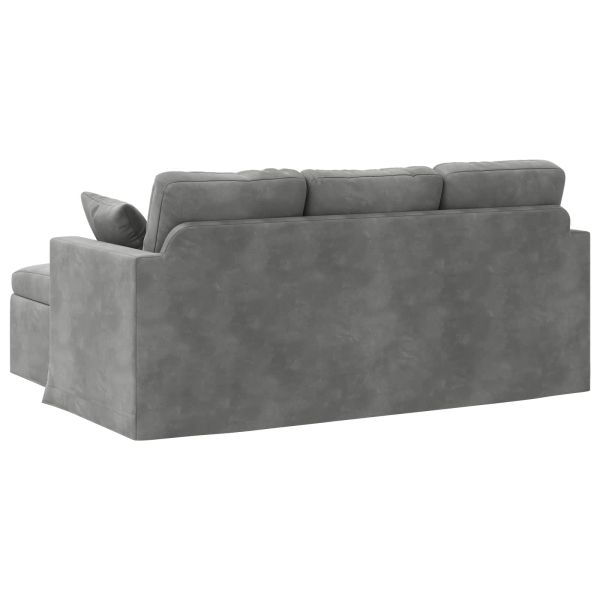 Диван Тъмен сив 178 x 134 x 80 см Кадифе