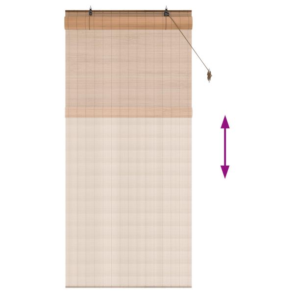 Ролетна щора Кафяво 90 x 220 cm Бамбук