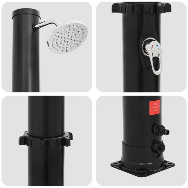 Соларен душ с душ-глава и кран 20 l PVC, ABS, Цинкова сплав