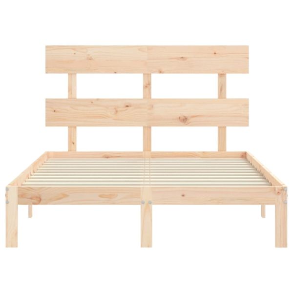 Рамка за легло с табла Small Double масивна дървесина