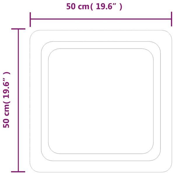 LED огледало за баня, 50x50 см