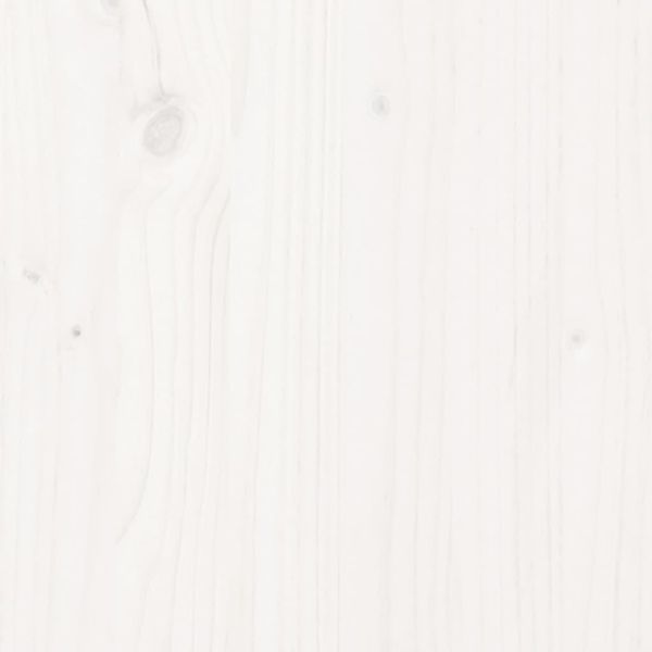 Рамка за легло бяла масивно дърво 75x190 см Small Single