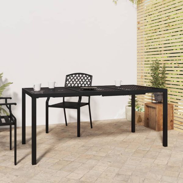 Градинска маса антрацит 165x80x72 cм стомана