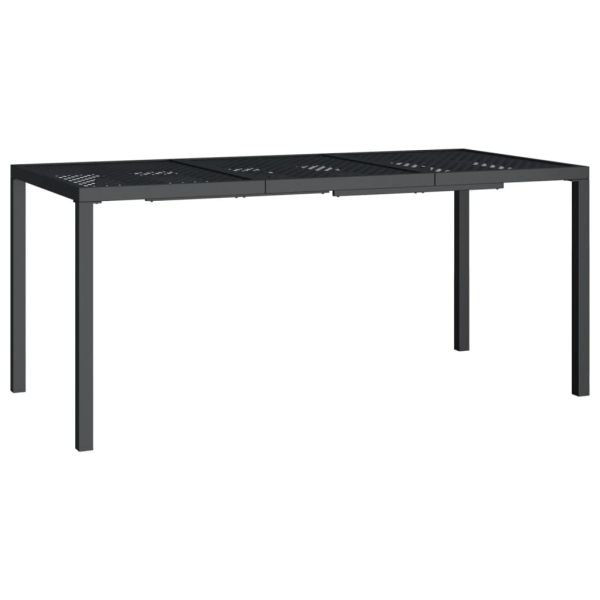 Градинска маса антрацит 165x80x72 cм стомана