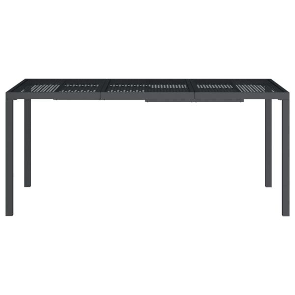 Градинска маса антрацит 165x80x72 cм стомана