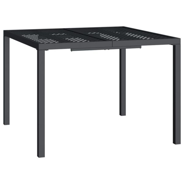 Градинска маса антрацит 100x100x72 cм стомана