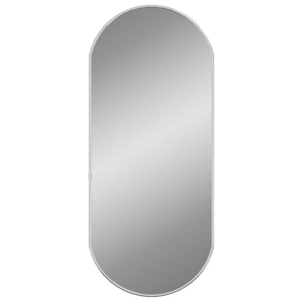 Стенно огледало сребро 70x30 см овално