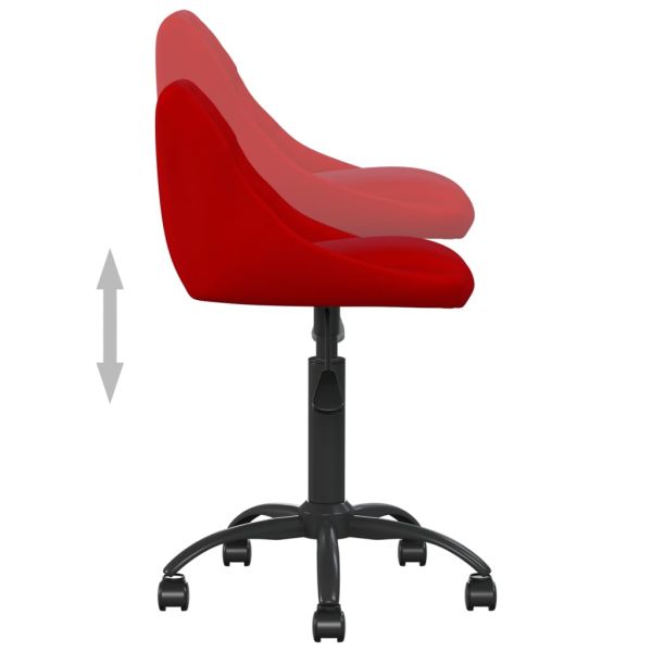 Офис стол, виненочервен, кадифе
