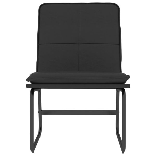 Стол шезлонг, черен, 54x75x76 см, изкуствена кожа
