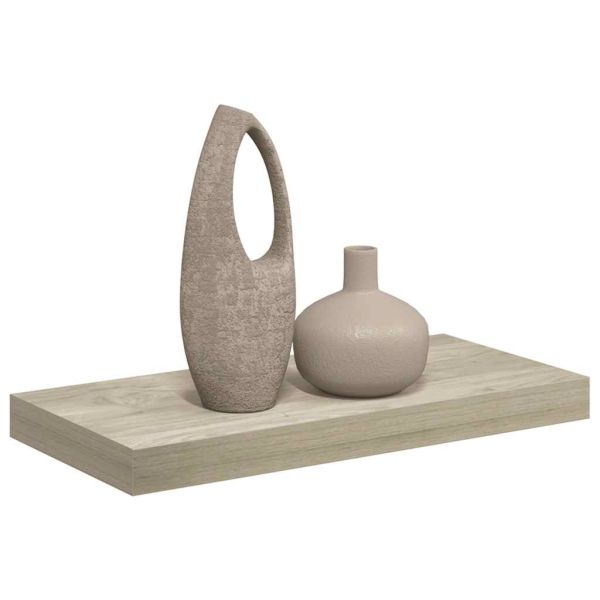 Окачен стенен рафт, дъб, 50x23,5x3,8 см, МДФ