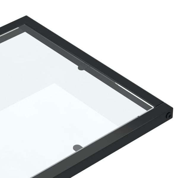 Странична маса за компютър прозрачна 50x35x65см закалено стъкло