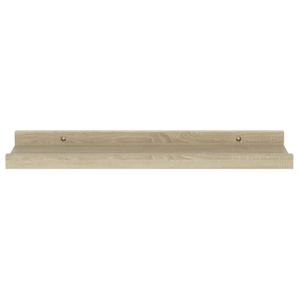 Стенни рафтове, 4 бр, сонома дъб, 40x9x3 см