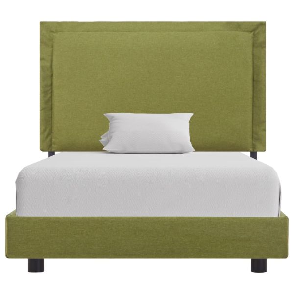 Рамка за легло, зелена, текстил, 90x200 см