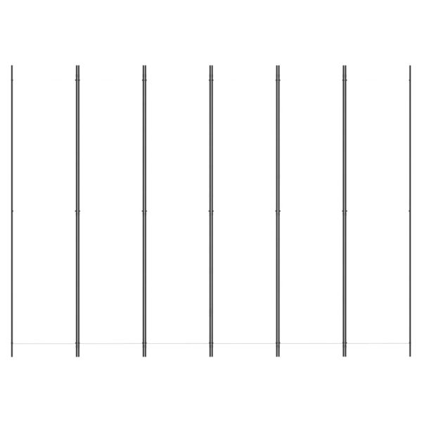 Параван за стая, 6 панела, бял, 300x220 см, текстил