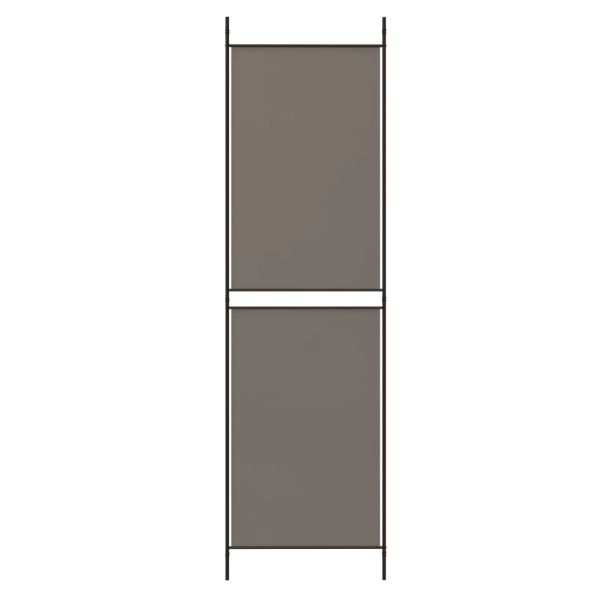 Параван за стая, 3 панела, антрацит, 150x220 cм, плат