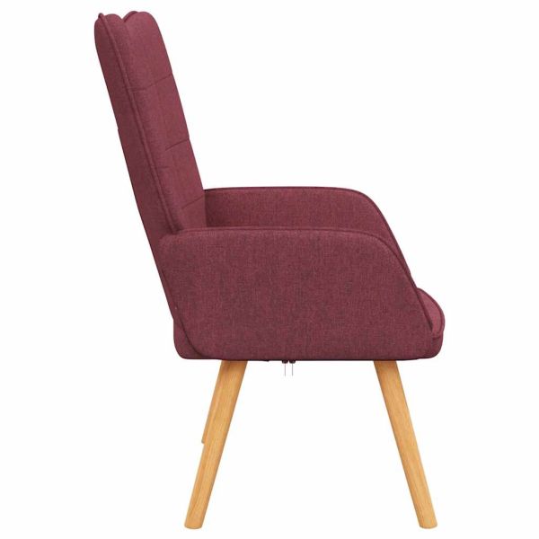 Релаксиращ стол, виненочервен, плат