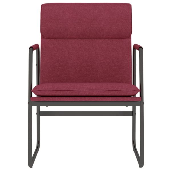 Стол шезлонг, виненочервен, 55x64x80 см, текстил