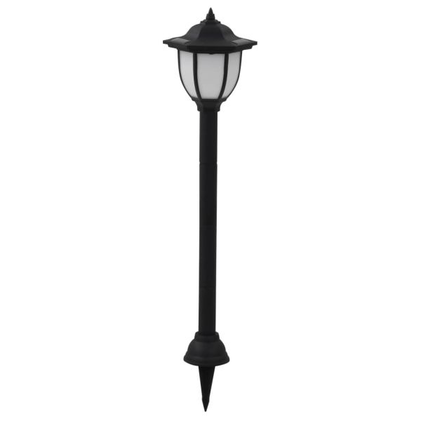 Градински соларни лампи, 3 бр, LED, черни
