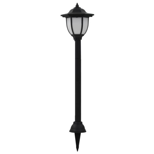 Градински соларни лампи, 3 бр, LED, черни