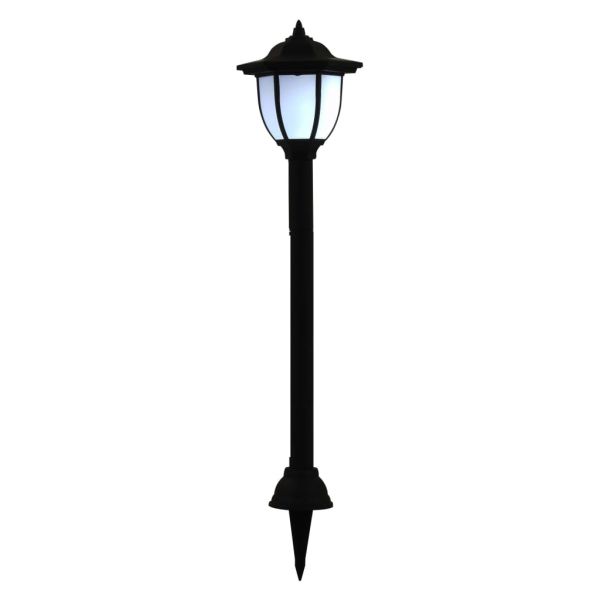 Градински соларни лампи, 3 бр, LED, черни