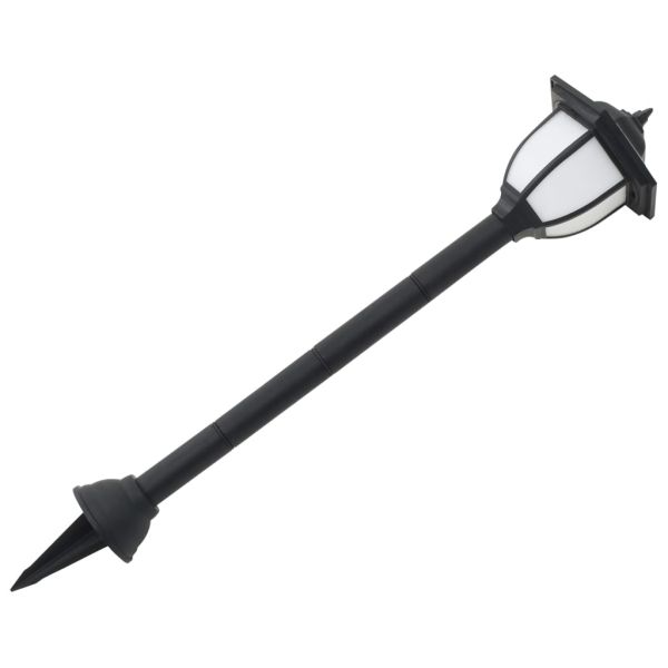 Градински соларни лампи, 3 бр, LED, черни