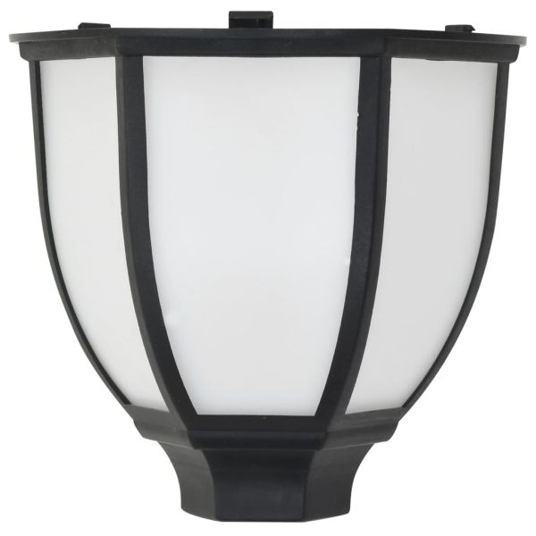 Градински соларни лампи, 3 бр, LED, черни