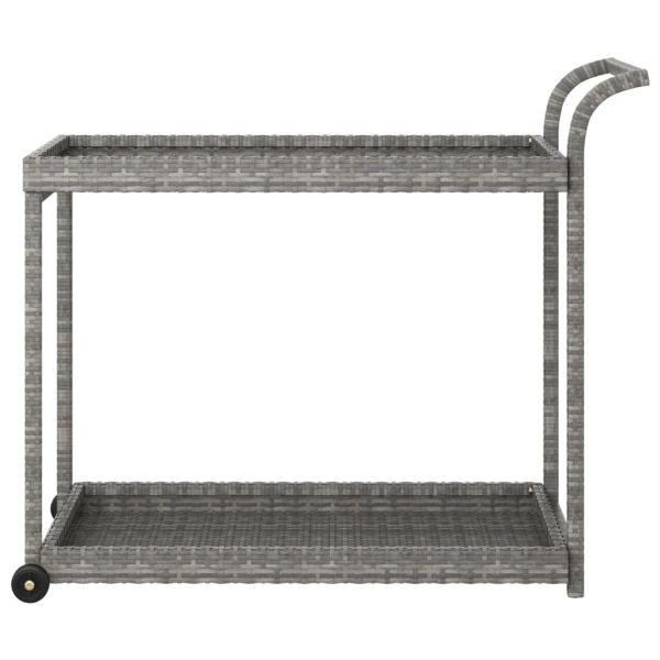 Бар количка, сива, 100x45x83 см, полиратан