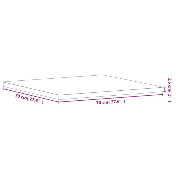 Плот за маса 70x70x2,5 см квадратен масивен бук