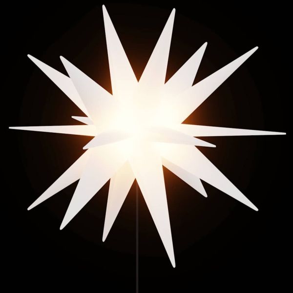 Коледни лампи с шипове, 3 бр, LED, сгъваеми,бяла, 57 см