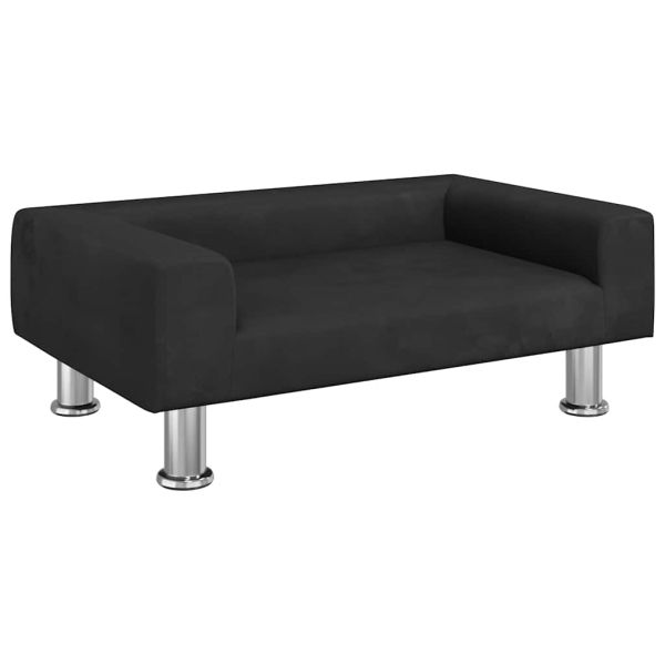 Кучешко легло черно 70x45x26,5 см кадифе