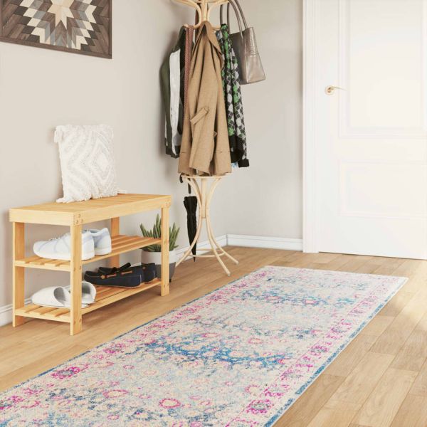 Перящ се килим многоцветен 80x300 см