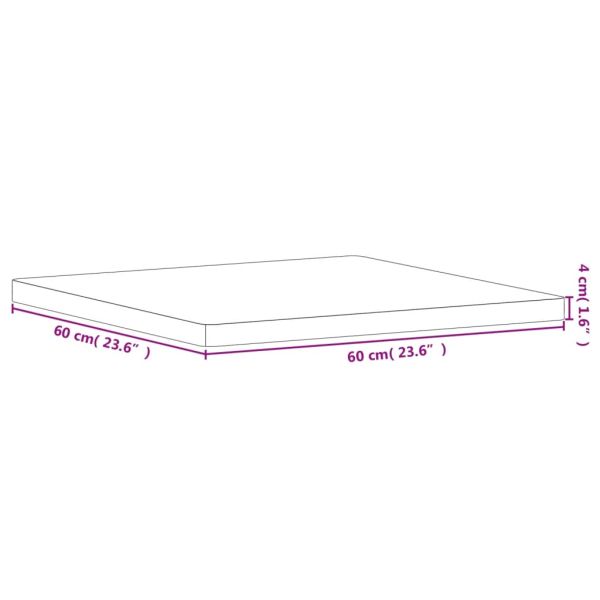 Плот за маса 60x60x4 см квадратен масивен бук