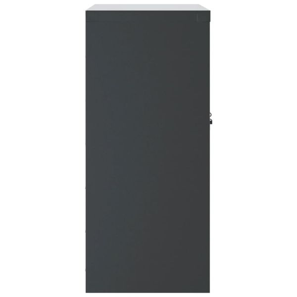 Шкаф за папки антрацит 79x40x90 см стомана
