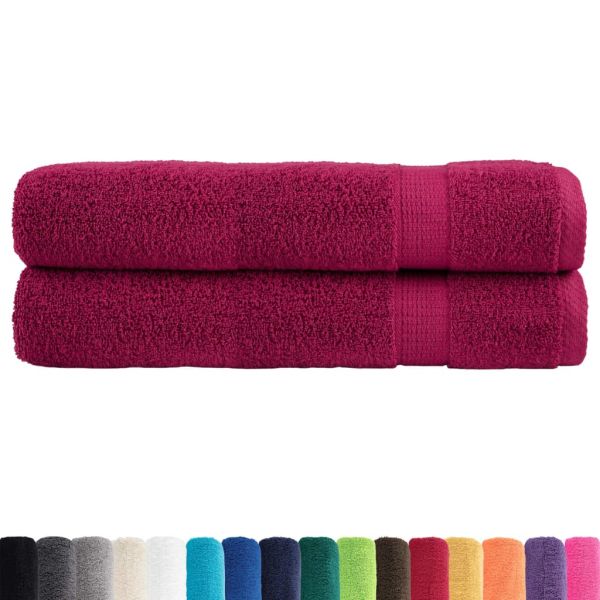 Премиум кърпи SOLUND 2 бр бордо 100x200 см 600 gsm