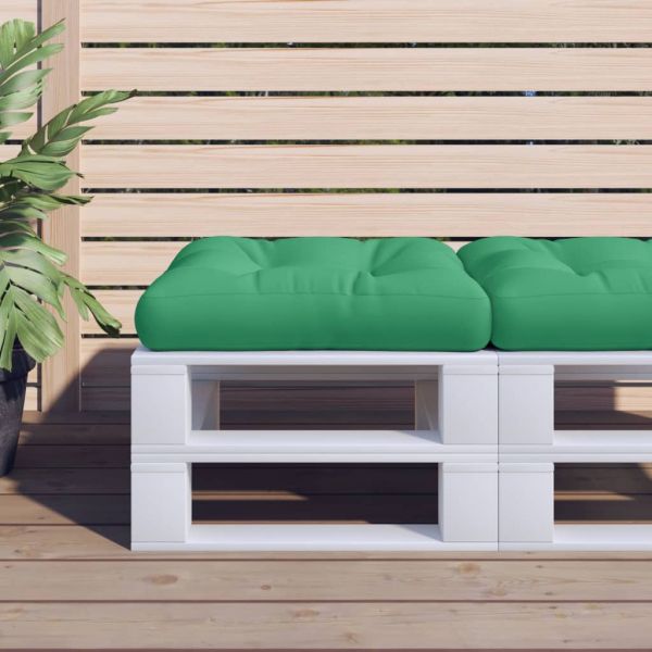 Палетна възглавница зелена 58x58x10 см плат