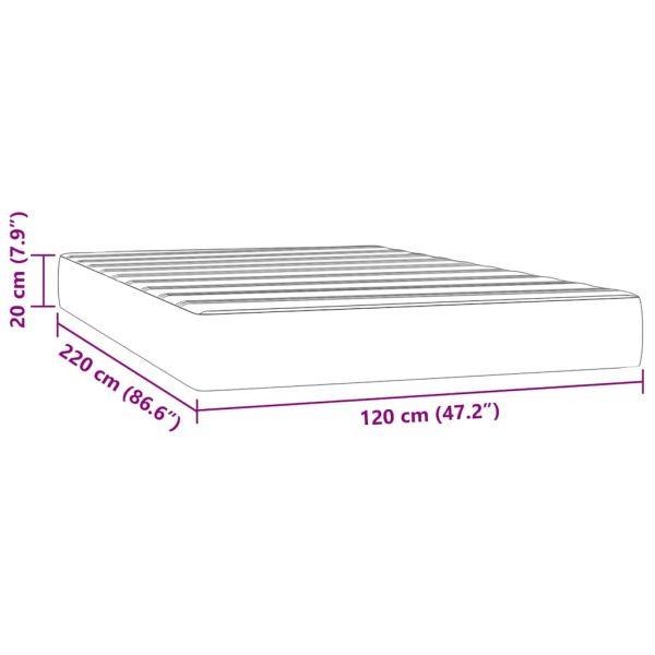Матрак с покет пружини 120 x 220 x 20 см Черно