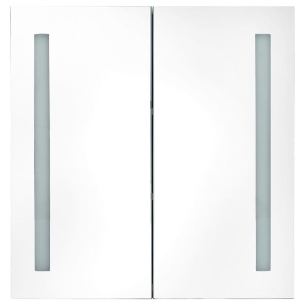 LED шкаф с огледало за баня, 60x14x62 см