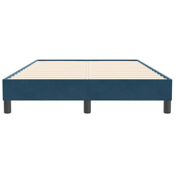 Box Spring легло без матрак Тъмно синьо 120x210 cm кадифе