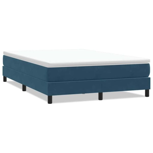 Box Spring Легло без матрак Тъмно синьо 160x210 cm Кадифе