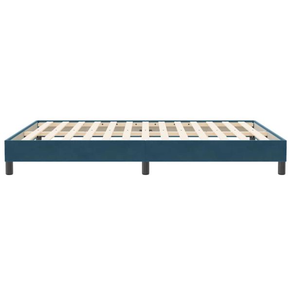 Box Spring Легло без матрак Тъмно синьо 160x210 cm Кадифе