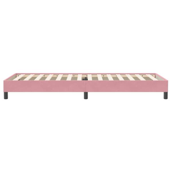 Box Spring легло без матрак розово 80x220 cm кадифе