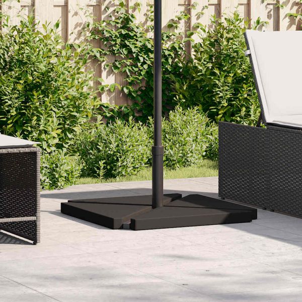 5 Piece Garden Parasol Base Set Гранит и стомана