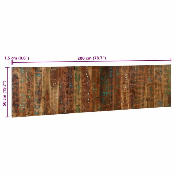 Табла за глава Multicolour 200 cm Масивна дървесина Reclaimed
