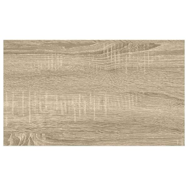 Окачен стенен рафт, дъб и бял, 50x23,5x3,8 см, МДФ