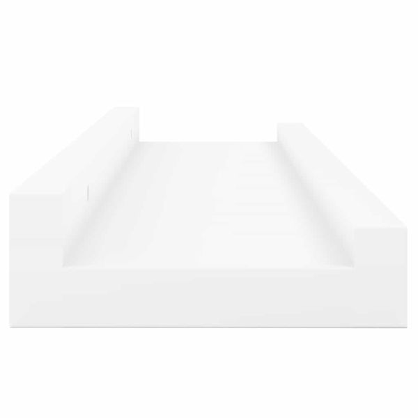 Стенни рафтове, 4 бр, бели, 60x9x3 см