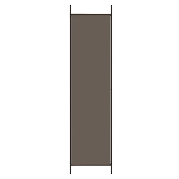 Параван за стая, 6 панела, антрацит, 300x200 cм, текстил