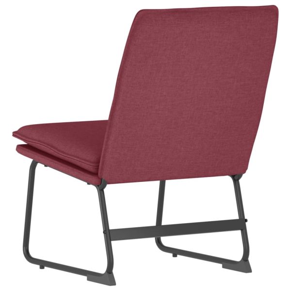 Стол шезлонг, виненочервен, 52x75x76 см, текстил