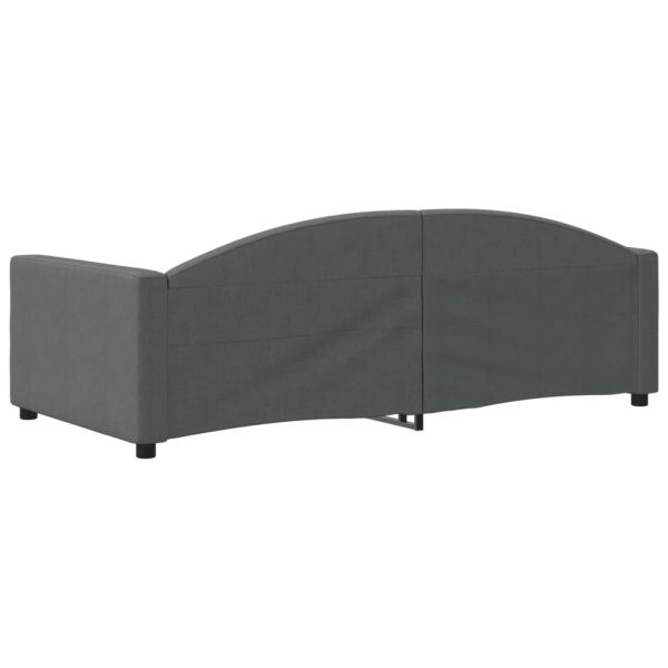 Кушетка, тъмносива, 90x190 см, плат
